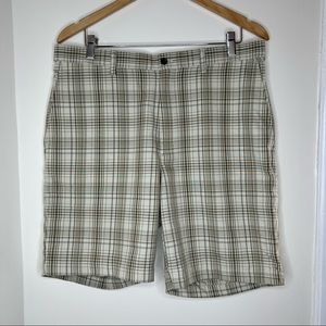 Mens Plaid Shorts | Cool Performance | Haggar flat front plaid shorts SZ 34